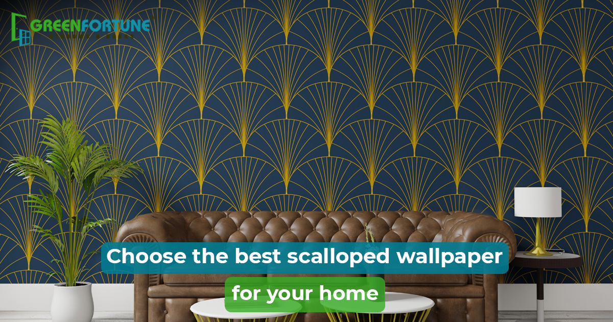 Scalloped wallpaper