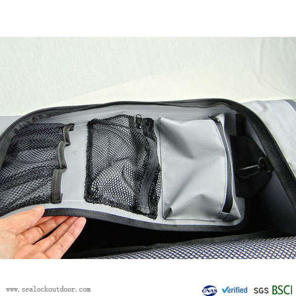 Gray Waterproof Duffle Bag 60Liter