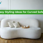curved sofa living room