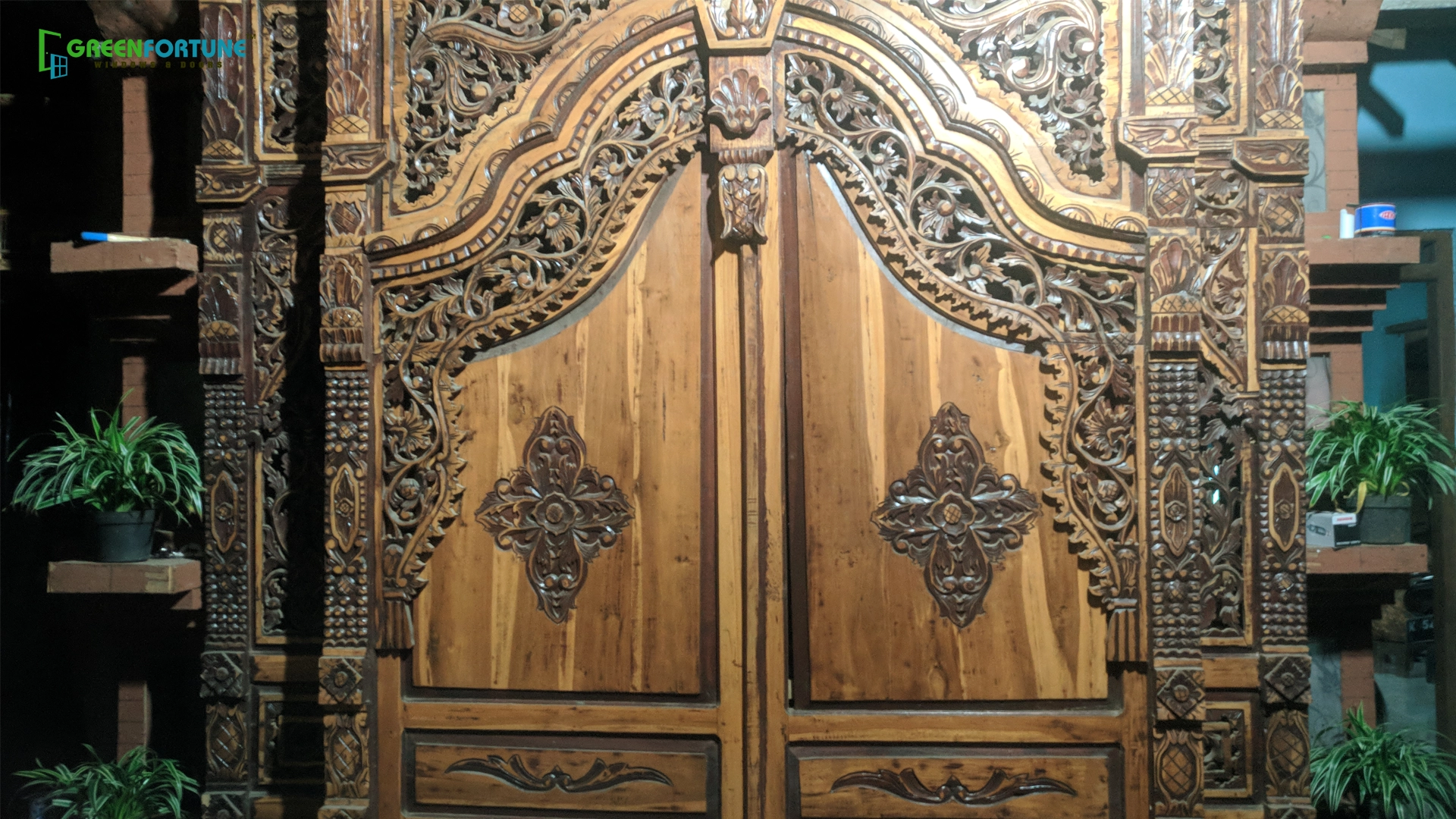 Gebyok Teak Wood Door Design