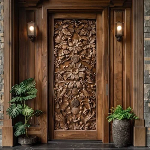 wood door design for room