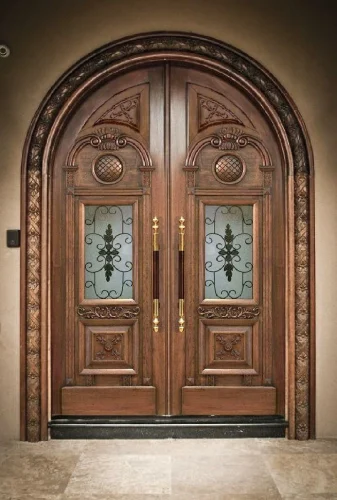 Craftsman Style Doors with Glass Accents
