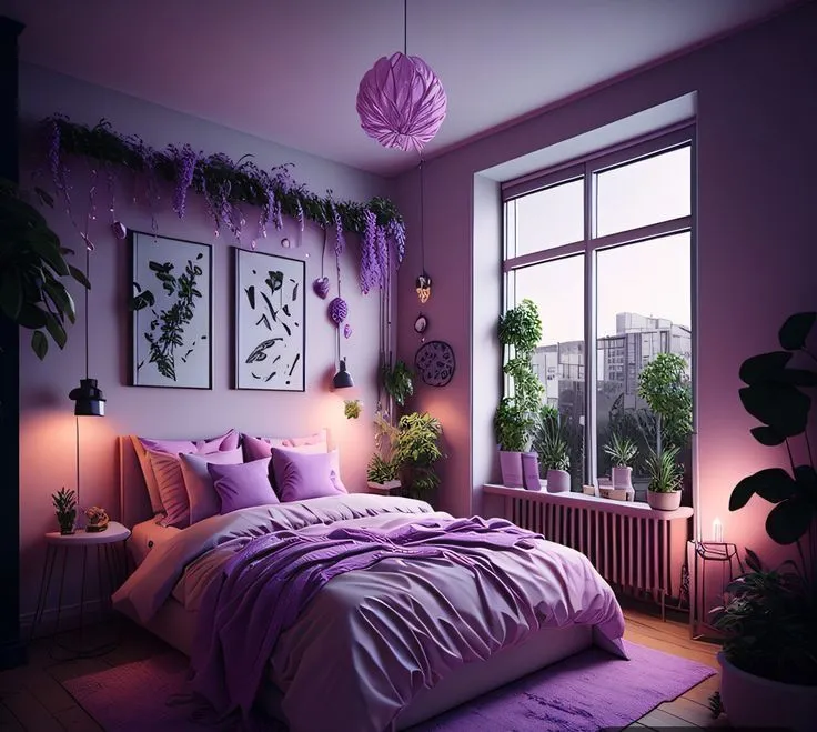 Lavender Color Bedroom