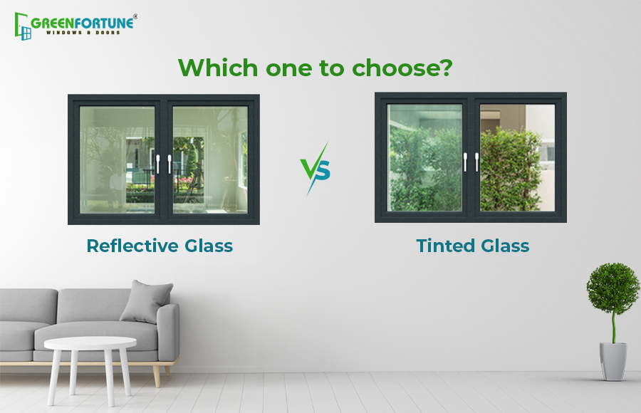 reflective glass vs tinted glass