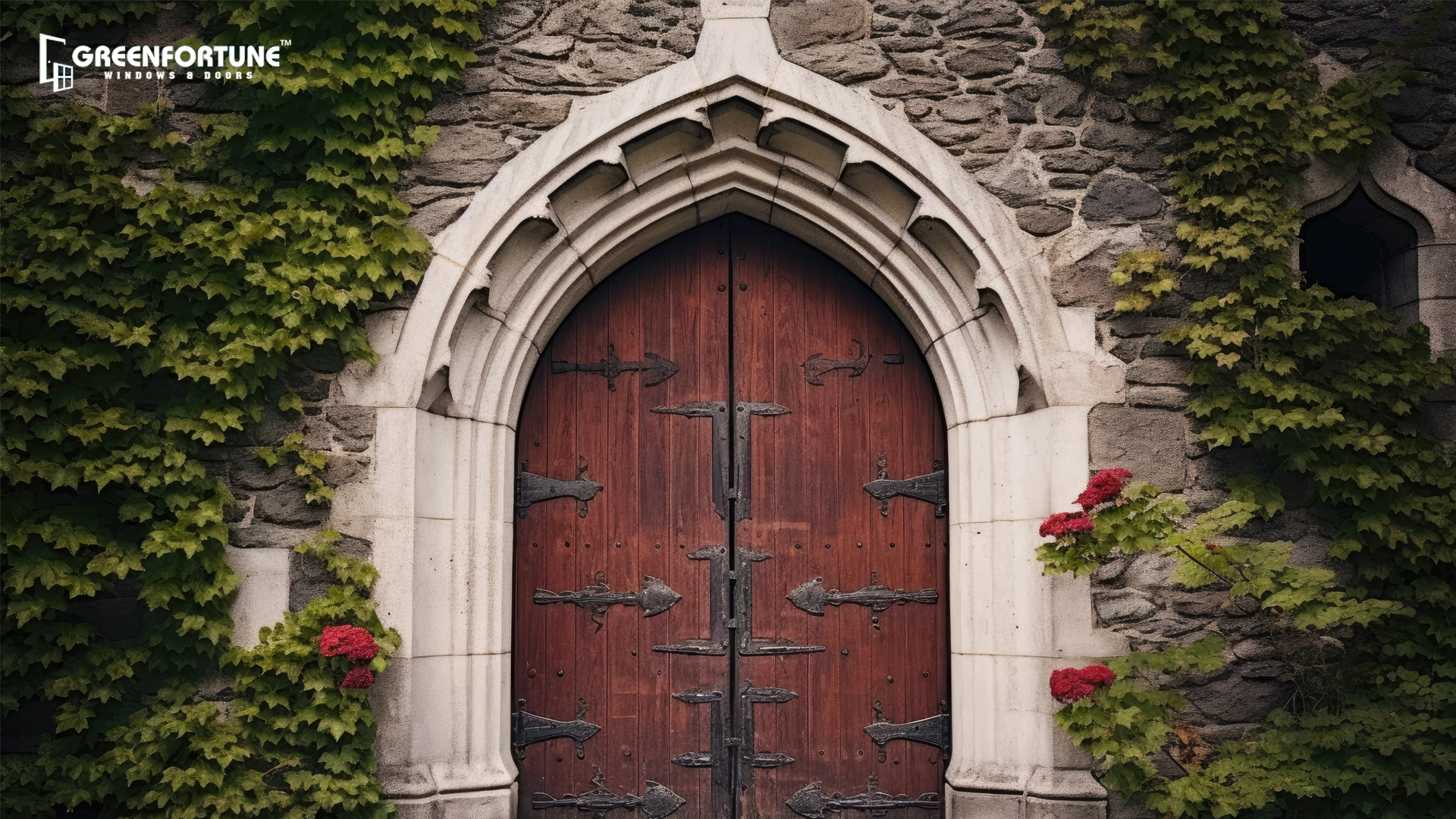 Gothic Style Teak Door Design