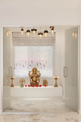 Frosted Glass in pooja room 