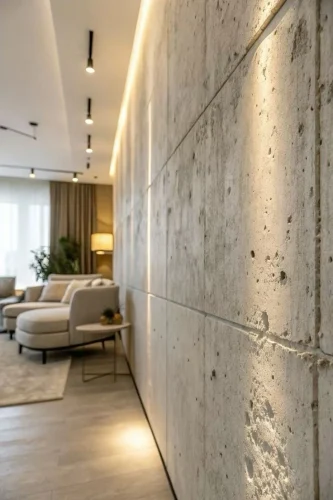 Textured Concrete Wall Finish