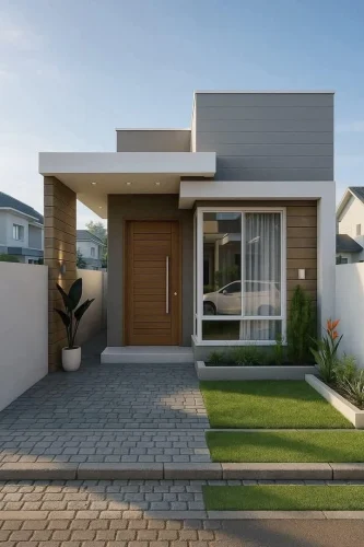 Compact 1BHK with Small Garden and Parking