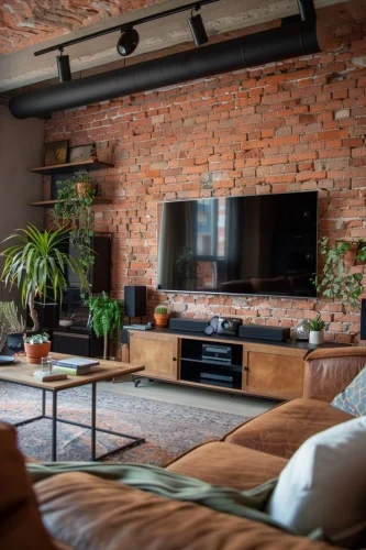 Make Your Brick Wall in the Living Room Attractive with These Classy Design Ideas