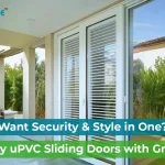 uPVC Sliding Door With Grill