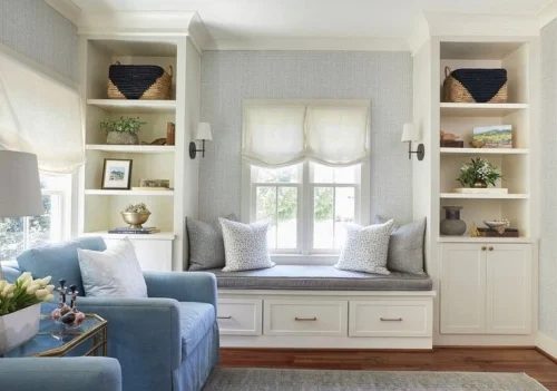 Built-In Window Nooks with Screens or Shutters