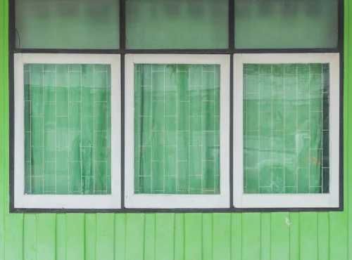 green tinted glass