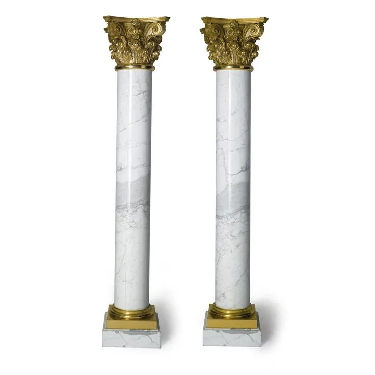 How do I decorate round pillars