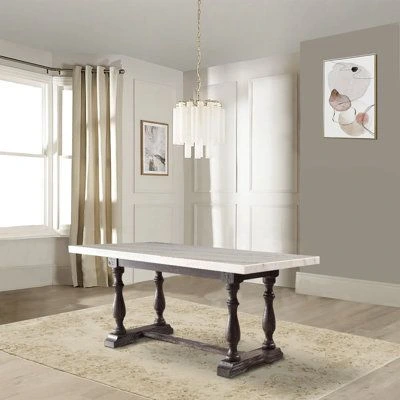 White Carrara Marble with Gold Accents
