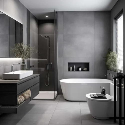 Monochrome Magic bathrooms