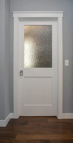  Frosted or Stained Glass Panels in the Door
