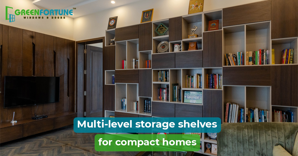 multi-level storage shelves