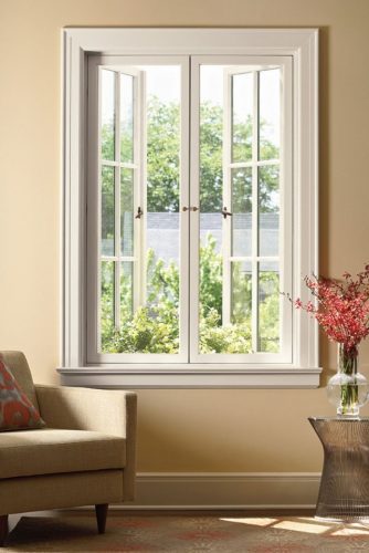 front outside window design casement window