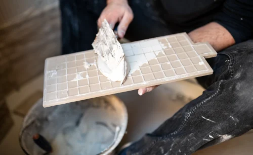 Adhesives for tiles