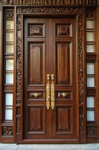 Door with Copper Accessory