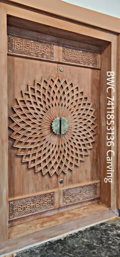 Carved MDF Doors for Mandir Image