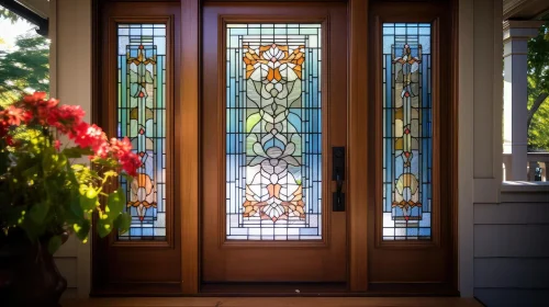 Front Door Glass Window Designs in India
