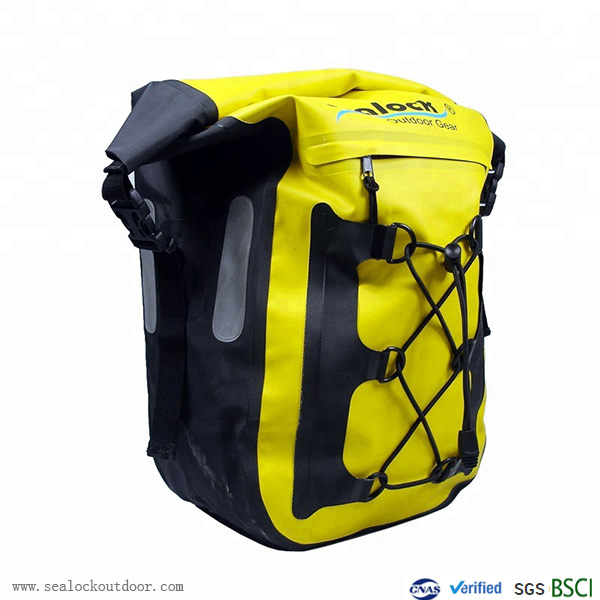 Waterproof Bike Backpack With Yellow 25Liter