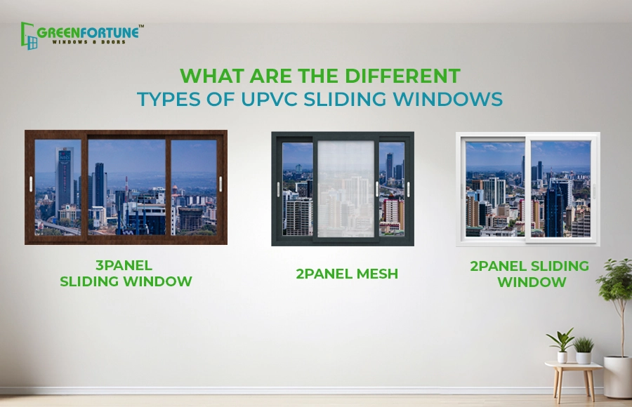 different types of uPVC sliding windows