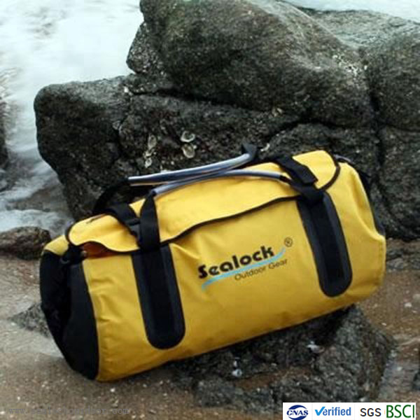 Yellow Waterproof Duffel Bag With PVC500D