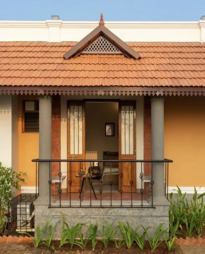Sloped Brick Parapet Wall Design