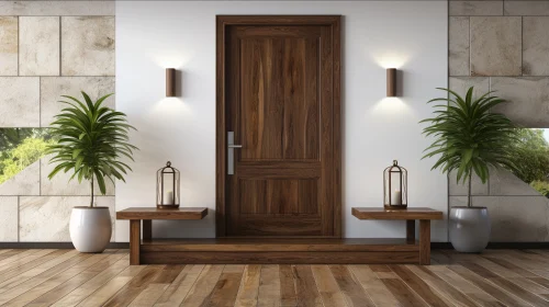 wood door design for room
