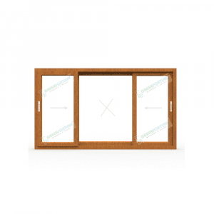 Golden Oak 3 track mid fixed window