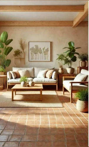 floor tiles in living room