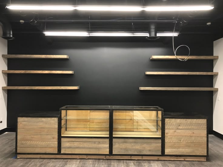 illuminated entry shelves