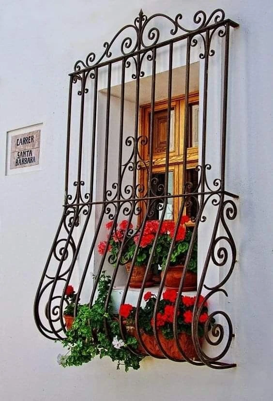 simple modern window grill design
