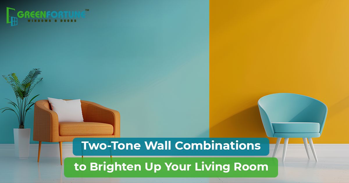 Two Colour Combination For Living Room
