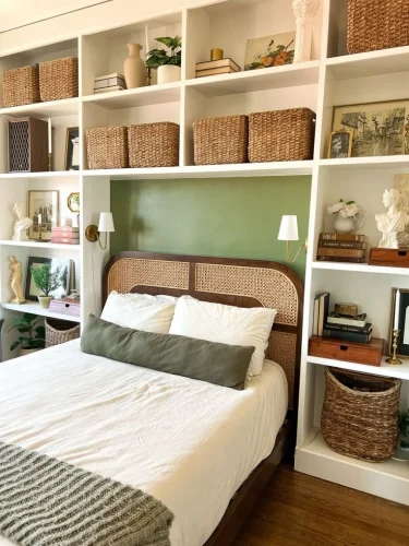 Shelves Around the Bed