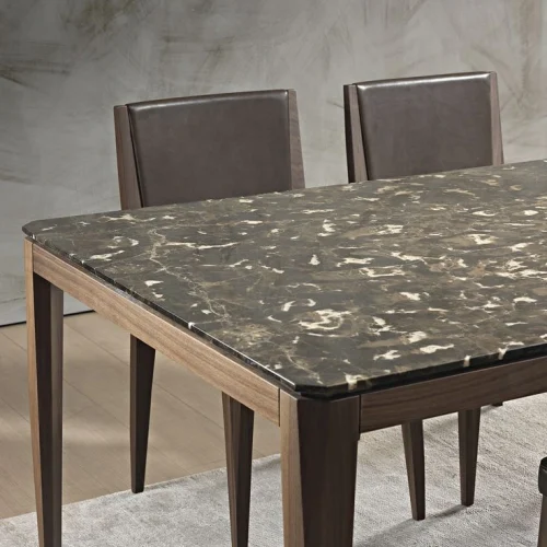 Dark-Coloured Marble with Simple Legs
