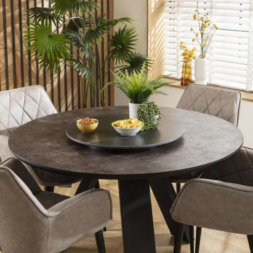  Marble Table with Lazy Susan (Spinning Centre)
