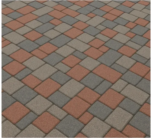 Mosaic Style Interlock Bricks Design