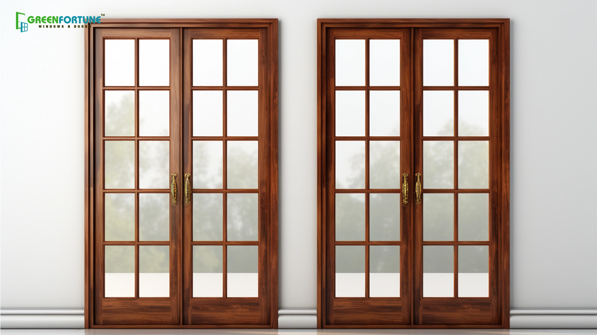 Checkered Glass Panel Door Design