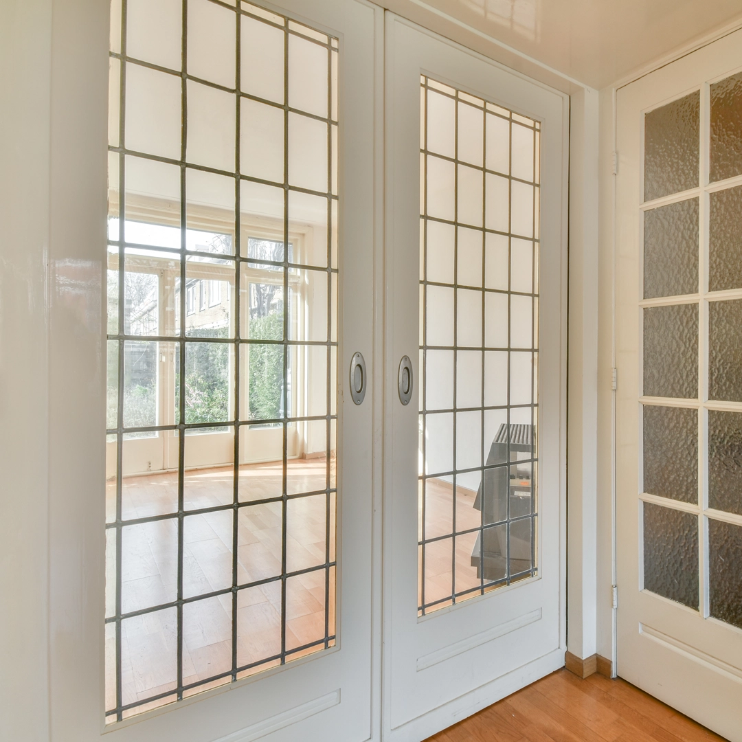 Grilled-door