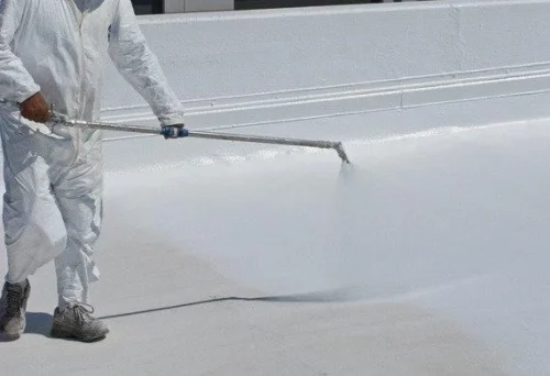 White roof coating for heat