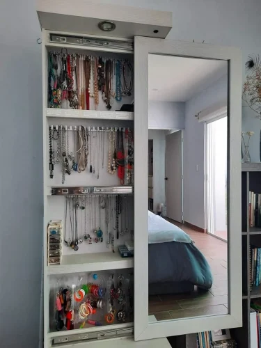 Hidden Storage Behind Mirrors