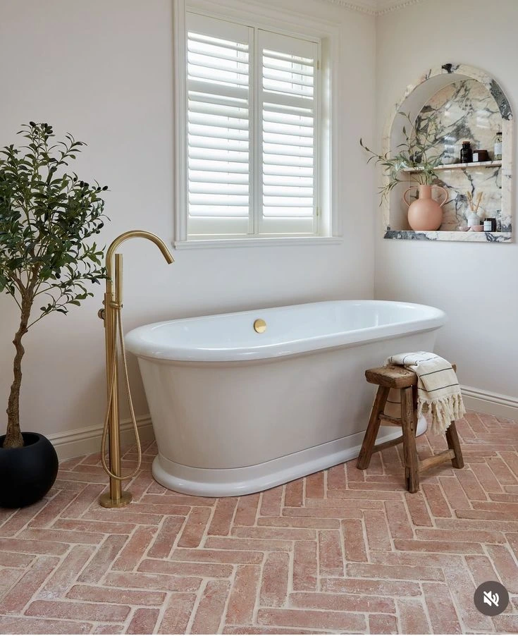 Marble with Terracotta Accents