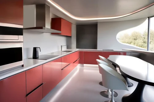 High-Gloss Acrylic kitchen Cabinet