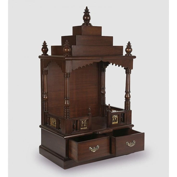 Wooden Temple with Carvings