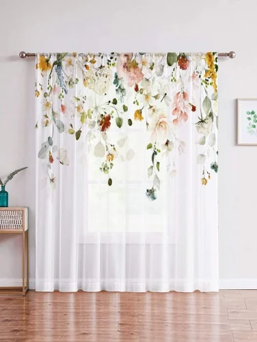 Use transparent, colourful curtains 