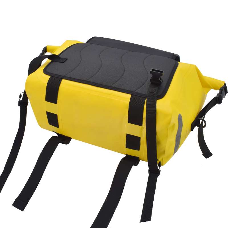 Waterproof Motorcycle Saddlebags 80L with yellow from sealock outdoor
