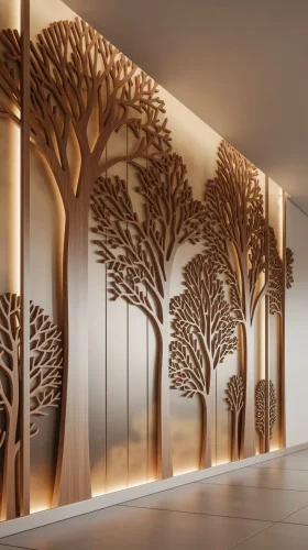Carved Wooden Wall Panels